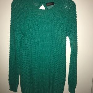 Green Ashley 26 International Cable Knit Sweater